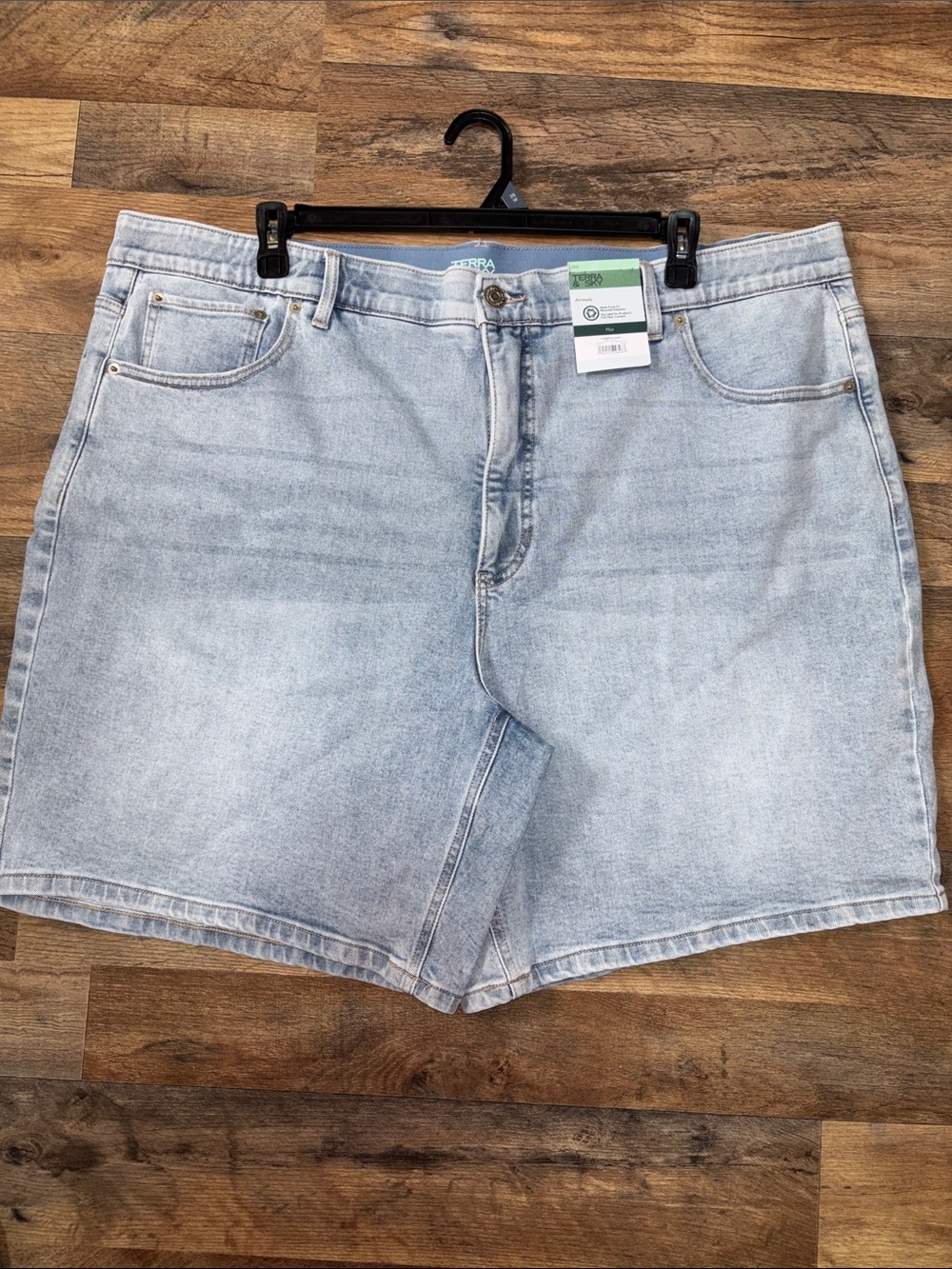 Terra & Sky Light Blue Denim Jean Shorts